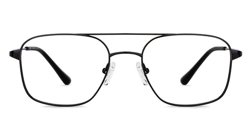 Black Wayfarer Full Rim Unisex Eyeglasses by John Jacobs-149419