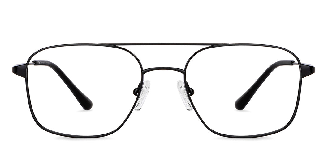 Black Wayfarer Full Rim Unisex Eyeglasses by John Jacobs-149419