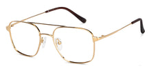 Load image into Gallery viewer, Gold Wayfarer Full Rim Unisex Eyeglasses by John Jacobs-149420