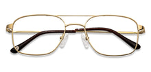Load image into Gallery viewer, Gold Wayfarer Full Rim Unisex Eyeglasses by John Jacobs-149420