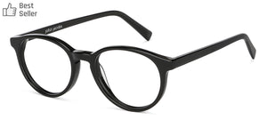 Black Round Full Rim Unisex Eyeglasses by John Jacobs Computer Glasses-141732