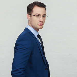 Gold Rectangle Rimless Unisex Eyeglasses by John Jacobs-118647