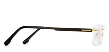 Load image into Gallery viewer, Gold Rectangle Rimless Unisex Eyeglasses by John Jacobs-118647