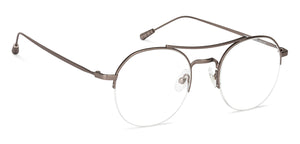 Grey Round Half Rim Unisex Eyeglasses by John Jacobs-137367
