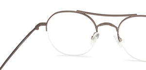 Grey Round Half Rim Unisex Eyeglasses by John Jacobs-137367