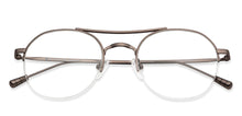 Load image into Gallery viewer, Grey Round Half Rim Unisex Eyeglasses by John Jacobs-137367