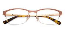 Load image into Gallery viewer, Gold Cat Eye Half Rim Women Eyeglasses by John Jacobs JJ-127106