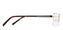 Load image into Gallery viewer, Gold Rectangle Half Rim Unisex Eyeglasses by John Jacobs JJ-131651