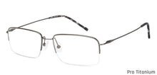 Load image into Gallery viewer, Gunmetal Rectangle Half Rim Unisex Eyeglasses by John Jacobs-131655
