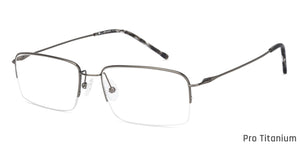 Gunmetal Rectangle Half Rim Unisex Eyeglasses by John Jacobs-131655