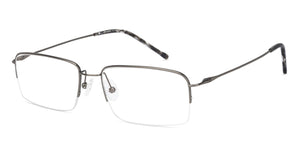 Gunmetal Rectangle Half Rim Unisex Eyeglasses by John Jacobs-131655