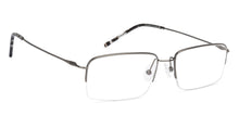 Load image into Gallery viewer, Gunmetal Rectangle Half Rim Unisex Eyeglasses by John Jacobs-131655