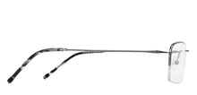 Load image into Gallery viewer, Gunmetal Rectangle Half Rim Unisex Eyeglasses by John Jacobs-131655