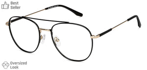 Black Aviator Full Rim Unisex Eyeglasses by John Jacobs Computer Glasses-141754