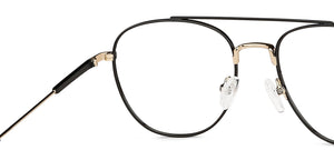 Black Aviator Full Rim Unisex Eyeglasses by John Jacobs Computer Glasses-141754