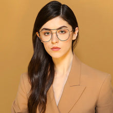 Load image into Gallery viewer, Black Aviator Full Rim Unisex Eyeglasses by John Jacobs Computer Glasses-141754