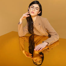 Load image into Gallery viewer, Black Aviator Full Rim Unisex Eyeglasses by John Jacobs Computer Glasses-141754