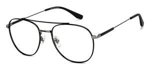 Black Aviator Full Rim Unisex Eyeglasses by John Jacobs-147702