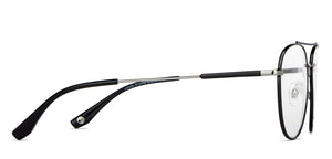 Black Aviator Full Rim Unisex Eyeglasses by John Jacobs-147702