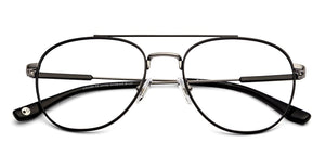 Black Aviator Full Rim Unisex Eyeglasses by John Jacobs-147702