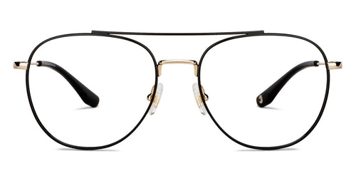 Black Aviator Full Rim Unisex Eyeglasses by John Jacobs-147703