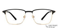 Load image into Gallery viewer, Black Rectangle Full Rim Unisex Eyeglasses by John Jacobs-147704