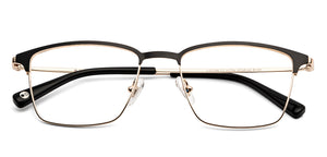 Black Rectangle Full Rim Unisex Eyeglasses by John Jacobs-147704