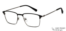 Load image into Gallery viewer, Gunmetal Rectangle Full Rim Unisex Eyeglasses by John Jacobs-147705