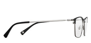 Gunmetal Rectangle Full Rim Unisex Eyeglasses by John Jacobs-147705