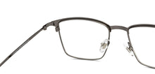 Load image into Gallery viewer, Gunmetal Rectangle Full Rim Unisex Eyeglasses by John Jacobs-147705