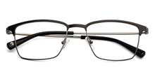 Load image into Gallery viewer, Gunmetal Rectangle Full Rim Unisex Eyeglasses by John Jacobs-147705