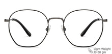 Load image into Gallery viewer, Gunmetal Round Full Rim Unisex Eyeglasses by John Jacobs-147706