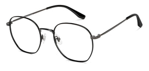 Gunmetal Round Full Rim Unisex Eyeglasses by John Jacobs-147706