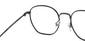 Gunmetal Round Full Rim Unisex Eyeglasses by John Jacobs-147706