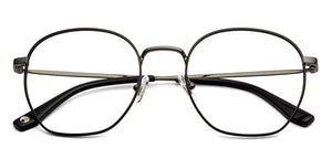 Gunmetal Round Full Rim Unisex Eyeglasses by John Jacobs-147706