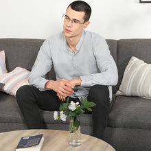 Load image into Gallery viewer, Grey Rectangle Half Rim Medium Unisex Eyeglasses by John Jacobs-137368