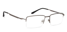 Load image into Gallery viewer, Grey Rectangle Half Rim Medium Unisex Eyeglasses by John Jacobs-137368