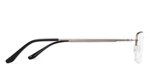 Load image into Gallery viewer, Grey Rectangle Half Rim Medium Unisex Eyeglasses by John Jacobs-137368