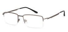 Load image into Gallery viewer, Grey Rectangle Half Rim Medium Unisex Eyeglasses by John Jacobs-137368