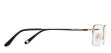 Load image into Gallery viewer, Gold Rectangle Half Rim Unisex Eyeglasses by John Jacobs JJ-203528