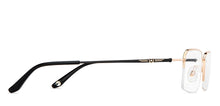 Load image into Gallery viewer, Gold Rectangle Half Rim Unisex Eyeglasses by John Jacobs-147685