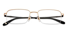 Load image into Gallery viewer, Gold Rectangle Half Rim Unisex Eyeglasses by John Jacobs-147685