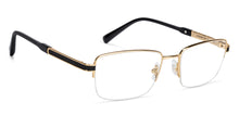 Load image into Gallery viewer, Gold Rectangle Half Rim Unisex Eyeglasses by John Jacobs-130047