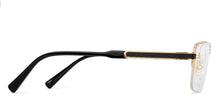 Load image into Gallery viewer, Gold Rectangle Half Rim Unisex Eyeglasses by John Jacobs-130047