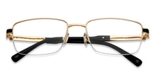 Load image into Gallery viewer, Gold Rectangle Half Rim Unisex Eyeglasses by John Jacobs-130047