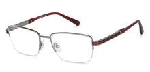 Load image into Gallery viewer, Silver Rectangle Half Rim Unisex Eyeglasses by John Jacobs Computer Glasses-141743