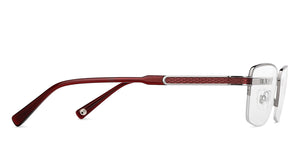 Silver Rectangle Half Rim Unisex Eyeglasses by John Jacobs Computer Glasses-141743