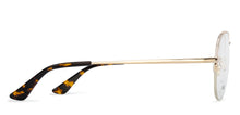 Load image into Gallery viewer, Gold Aviator Half Rim Wide Unisex Eyeglasses by John Jacobs-130056
