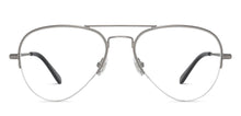 Load image into Gallery viewer, Gold Aviator Half Rim Unisex Eyeglasses by John Jacobs Computer Glasses-141737