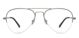 Gold Aviator Half Rim Unisex Eyeglasses by John Jacobs Computer Glasses-141737